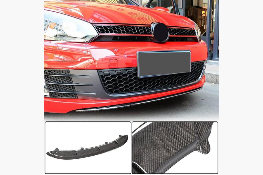 Volkswagen Golf 6 2008–2014 Frontläpp till stötfångare Lip V3 (för GTI HB 2010-2013, kolfiber) Image