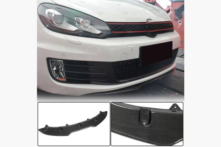 Volkswagen Golf 6 2008–2014 Frontsplitter Lip V4 (för GTI HB 2010-2013, kolfiber) Image