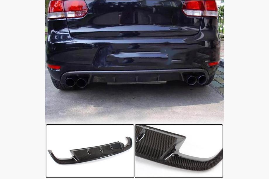 Volkswagen Golf 6 2008–2014 Diffusor till bakre stötfångare V1 (för GTI HB 2010-2013, kolfiber) Image