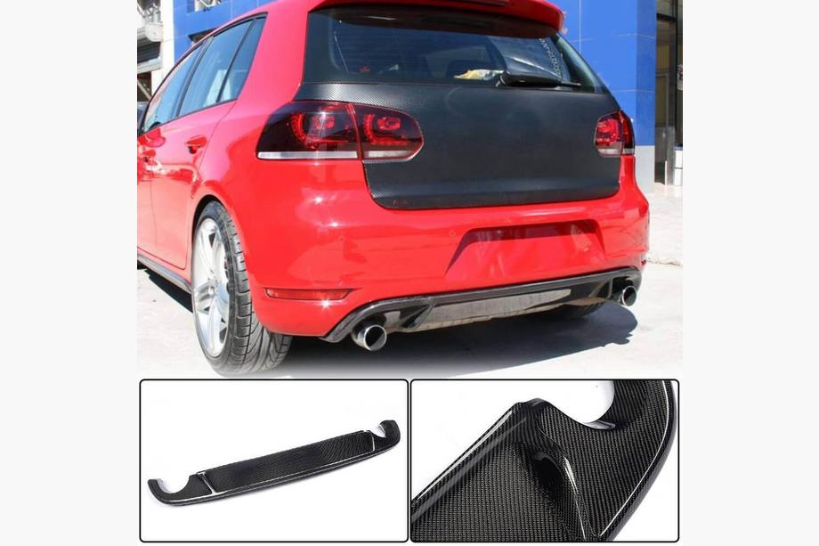 Volkswagen Golf 6 2008–2014 Bakre stötfångardiffusor V2 (för GTI HB 2010-2013, kolfiber) Image