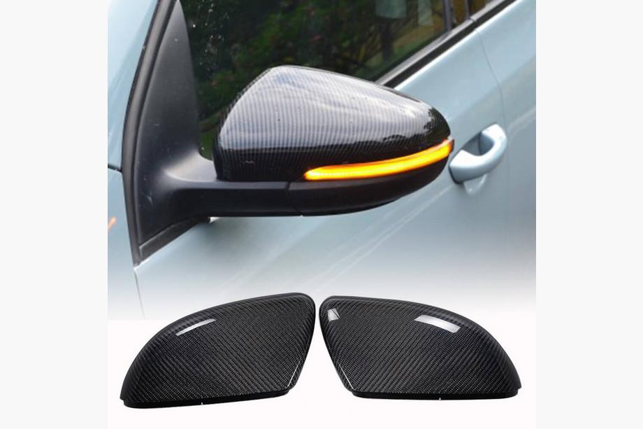 Volkswagen Golf 6 2008–2014 Kolfiber spegelkåpor (för HB 2010-2013, Carbon) Image