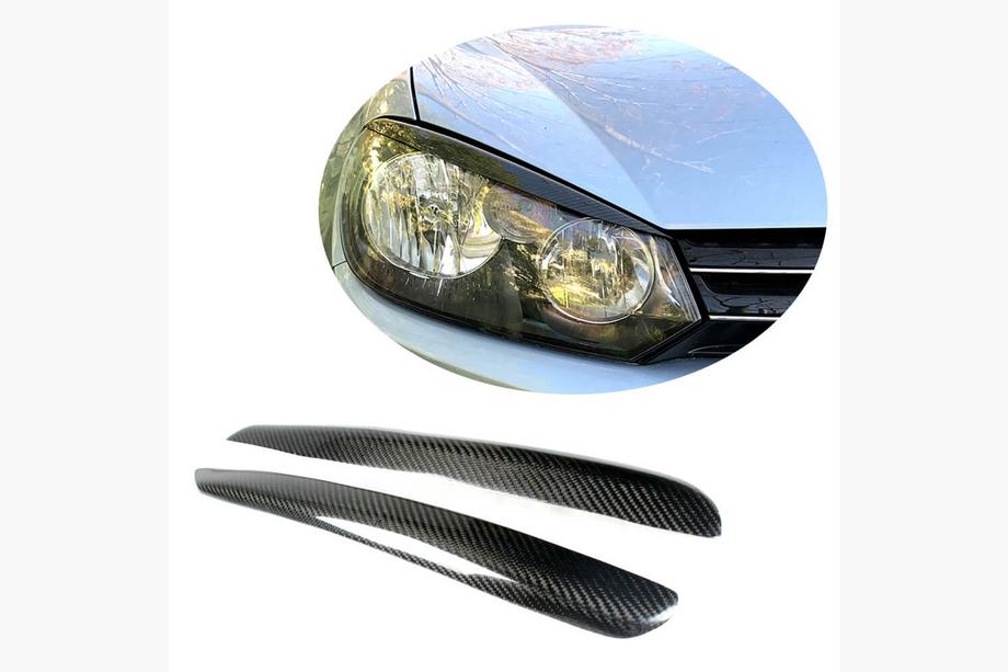 Volkswagen Golf 6 2008–2014 Strålkastarögonbryn (för HB 2010-2013, carbon) Image