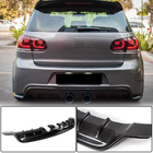 Volkswagen Golf 6 2008–2014 Bakre stötfångardiffuser V1 (för R/R20 HB 2010-2013, kolfiber) foto 1