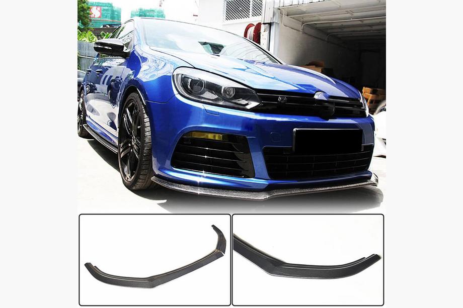 Volkswagen Golf 6 2008–2014 Frontläpp till stötfångare Lip V1 (för R HB 2010-2013, kolfiber) Image