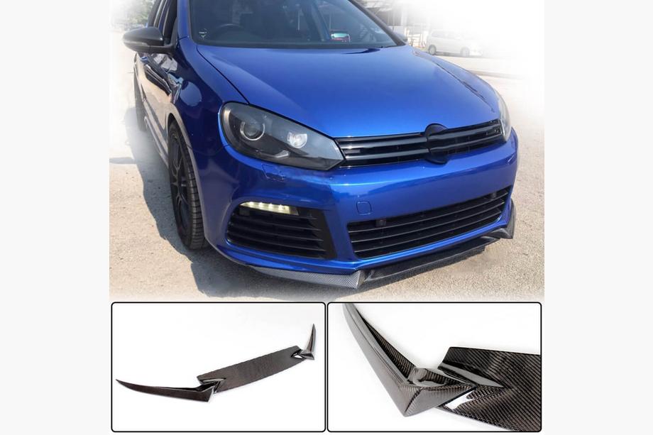 Volkswagen Golf 6 2008–2014 Frontläpp till stötfångare Lip V3 (för R HB 2010-2013, kolfiber) Image