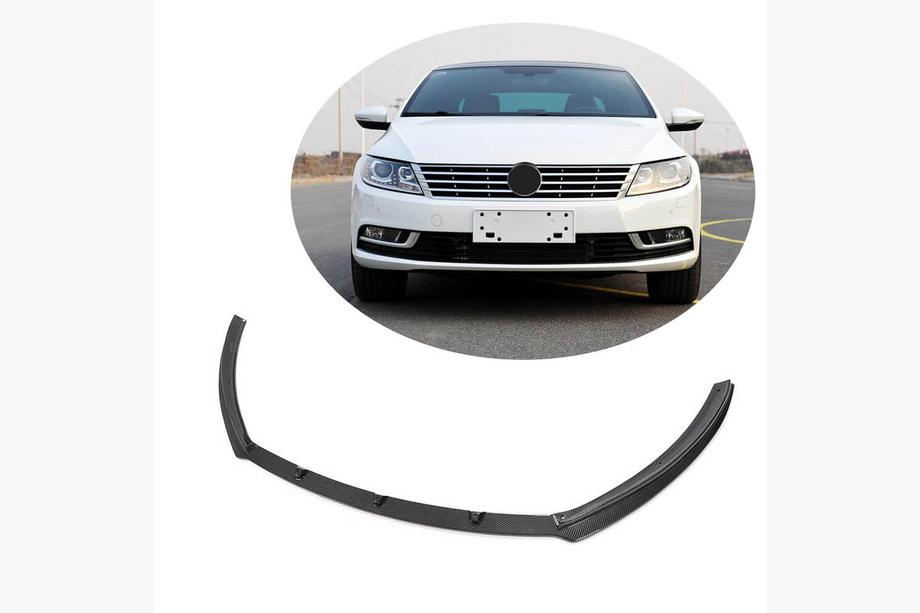 Volkswagen Passat CC 2008–2017 Stötfångarläpp fram Lip (för 2012-2018, kolfiber) Image