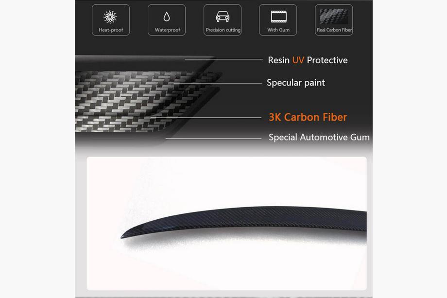Volkswagen Jetta 2011–2018 Spoiler (för 2011-2014, kolfiber) Foto 4