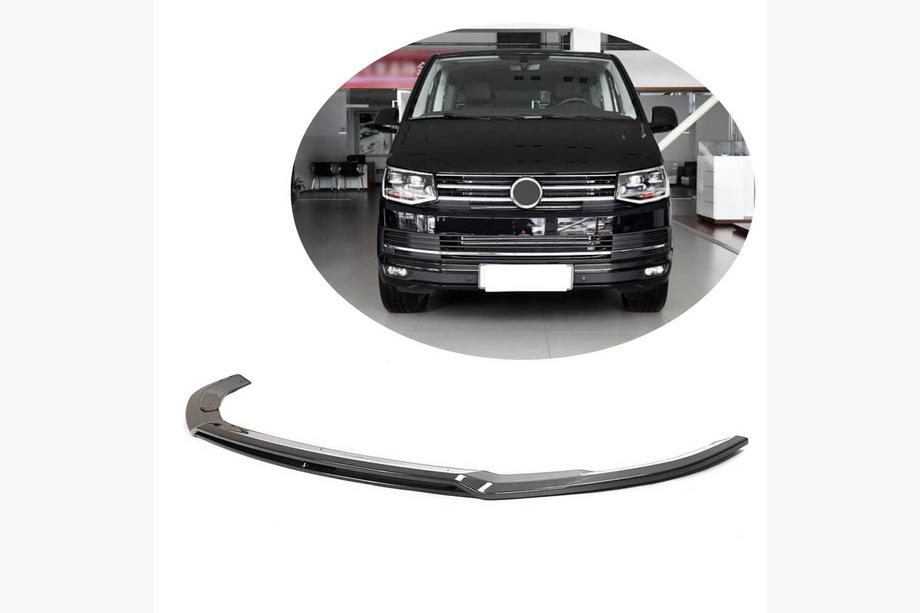 Volkswagen T6 2015–2024 Frontspoilerläpp Lip (för 2015-2019, Kolfiber) Image