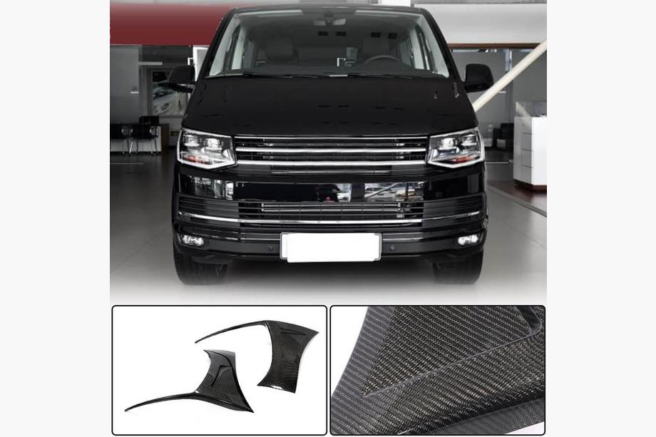 Volkswagen T6 2015–2024 Kolfiberläppar till främre stötfångare (för 2015-2019) Foto 1