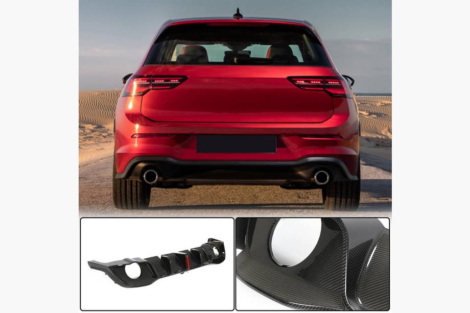 Volkswagen Golf 8 2019– Bakre stötfångardiffuser (för GTI HB, dry carbon) Image
