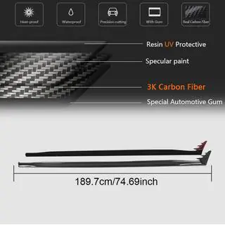 Sidoskärmar/side skirts (för GTI / R-Line HB, kolfiber) foto 4