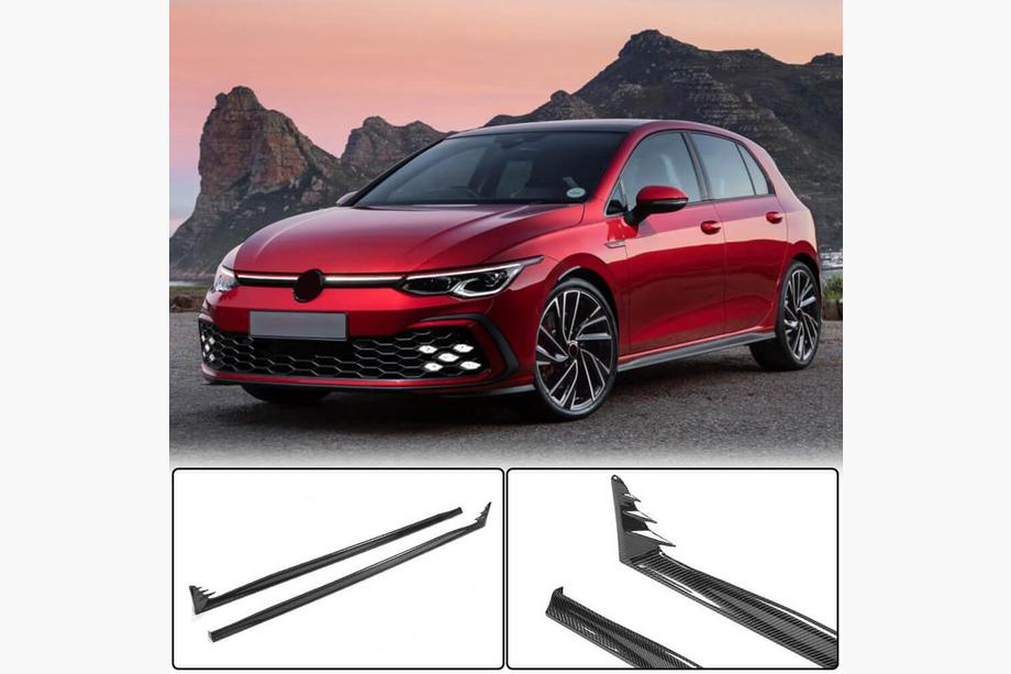 Volkswagen Golf 8 2019– Sidoskärmar/side skirts (för GTI / R-Line HB, kolfiber) Image