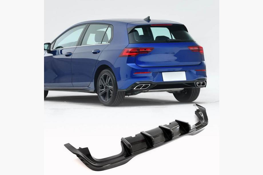 Volkswagen Golf 8 2019– Bakre stötfångardiffusor (för R HB, kolfiber) Image