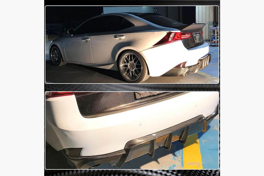 Lexus IS 2013– Bakre stötfångardiffusor V1 (för Base/F-Sport 2013-2016, kolfiber) Foto 4