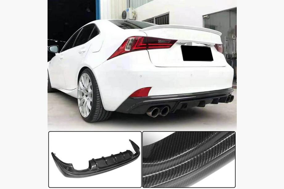 Lexus IS 2013– Bakre stötfångardiffusor V2 (för Base/F-Sport 2013-2016, kolfiber) Image