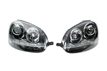 Volkswagen Golf 5 2003–2009 Strålkastare fram med projektorlins Black (2 st) foto 2