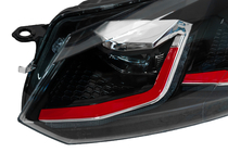 Volkswagen Golf 6 2008–2014 Framlyktor Golf 7 Style Red (utan styrenheter, 2 st) foto 7