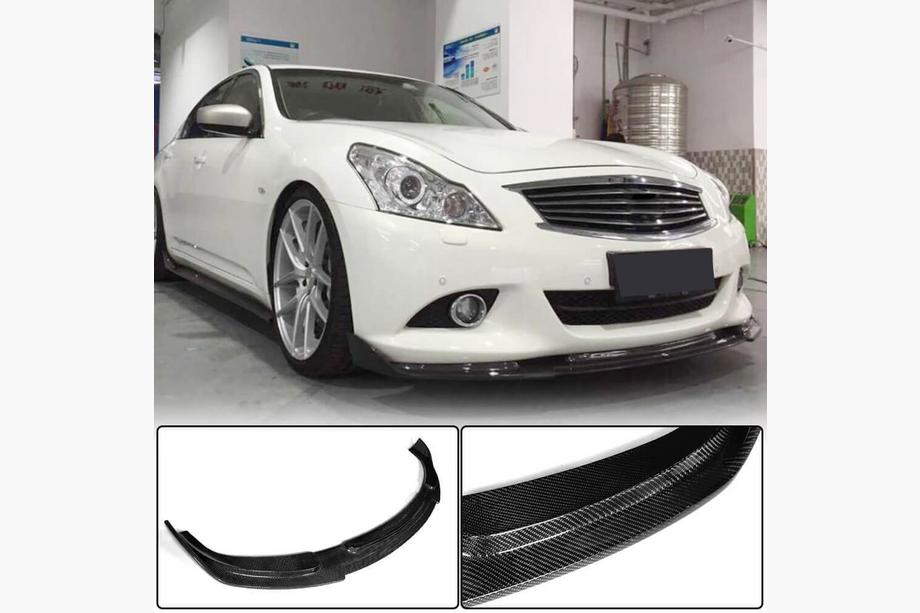 Infiniti G25/G35/37 (V36/CV36) 2006–2015 Frontläpp till stötfångare Lip (för G37 SD 2009-2013, kolfiber) Image