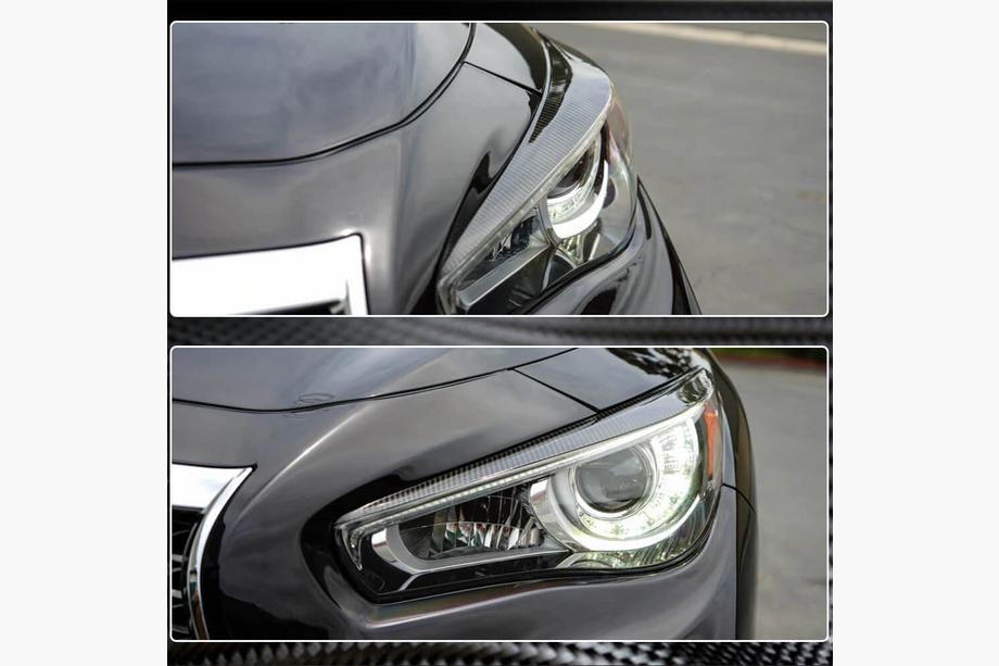 Infiniti Q50/Q60 2013–2024 Strålkastarögonlock (för Q50 2014-2017, kolfiber) Foto 4