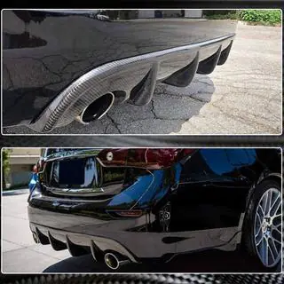 Bakre stötfångardiffusor V1 (för Q50 Base/Sport 2014-2017, kolfiber) Infiniti Q50/Q60 2013–2024 foto 4