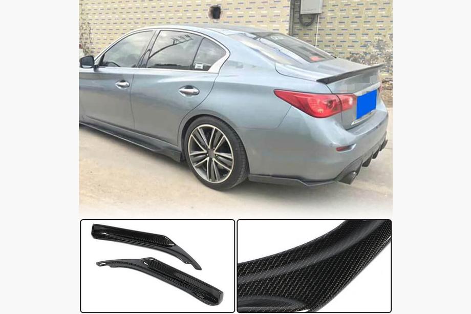 Infiniti Q50/Q60 2013–2024 Kolfiber bakre stötfångarlist (för Q50 Base/Sport 2014-2017) Image