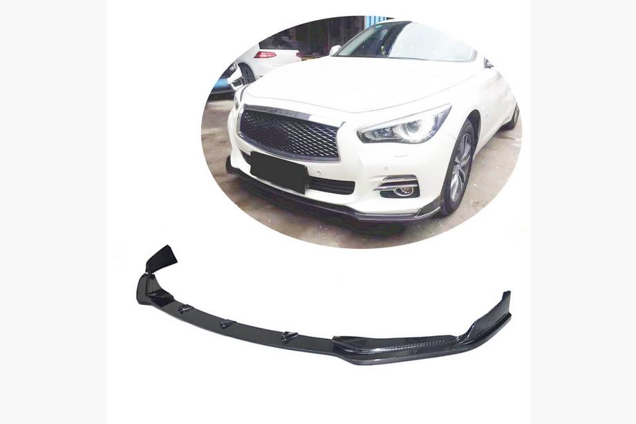 Infiniti Q50/Q60 2013–2024 Frontspoilerläpp Lip V1 (för Q50 Base 2014-2017, kolfiber) Image