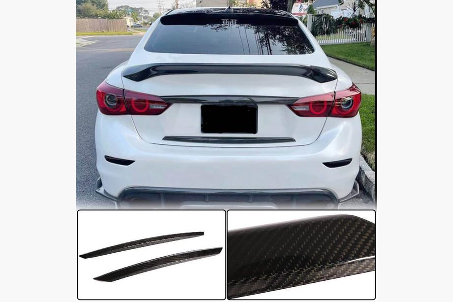 Infiniti Q50/Q60 2013–2024 Bagageluckelister i kolfiber (för Q50 Base/Sport 2014-2017, Carbon) Image