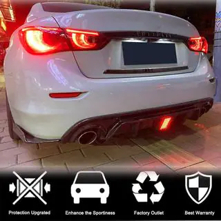 Bakre stötfångardiffusor V3 (för Q50 Base/Sport 2018-2023, kolfiber) Infiniti Q50/Q60 2013–2024 foto 3