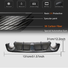 Infiniti Q50/Q60 2013–2024 V4 diffuser till bakre stötfångare (för Q50 Base/Sport 2018-2023, kolfiber) foto 11