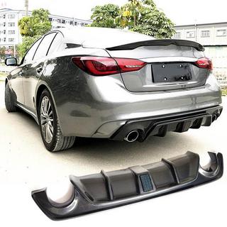V4 diffuser till bakre stötfångare (för Q50 Base/Sport 2018-2023, kolfiber) Infiniti Q50/Q60 2013–2024 foto 1