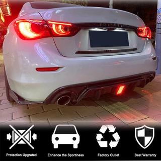 V4 diffuser till bakre stötfångare (för Q50 Base/Sport 2018-2023, kolfiber) Infiniti Q50/Q60 2013–2024 foto 4