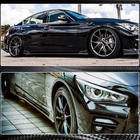 Infiniti Q50/Q60 2013–2024 Sidoskirts V1 (för Q50, kolfiber) foto 5