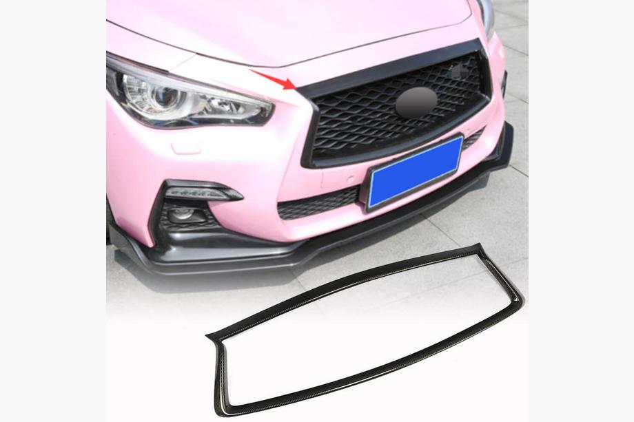 Infiniti Q50/Q60 2013–2024 Kolfiberram till grill (för Q50 2018-2022, Carbon) Image