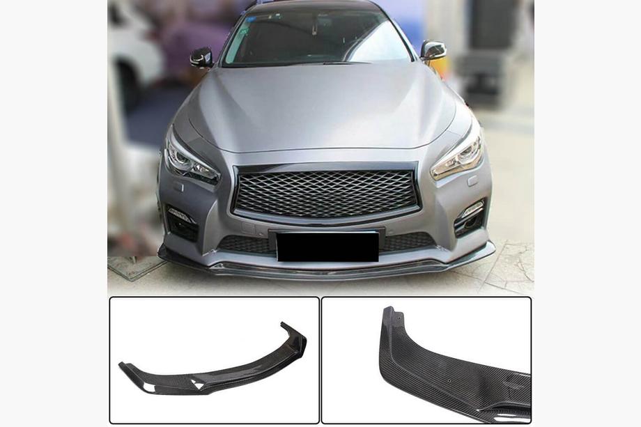Infiniti Q50/Q60 2013–2024 Frontläpp Lip V1 (för Q50 Sport 2014-2017, kolfiber) Image