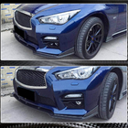 Infiniti Q50/Q60 2013–2024 Kolfiber frontläpp till främre stötfångaren Lip V2 (för Q50 Sport 2014-2017, Carbon) foto 3