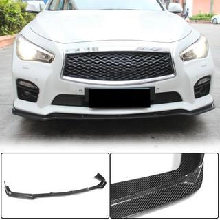 Kolfiber frontläpp till främre stötfångaren Lip V2 (för Q50 Sport 2014-2017, Carbon) Infiniti Q50/Q60 2013–2024 foto 1