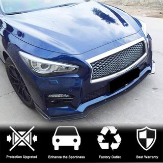 Kolfiber frontläpp till främre stötfångaren Lip V2 (för Q50 Sport 2014-2017, Carbon) Infiniti Q50/Q60 2013–2024 foto 2