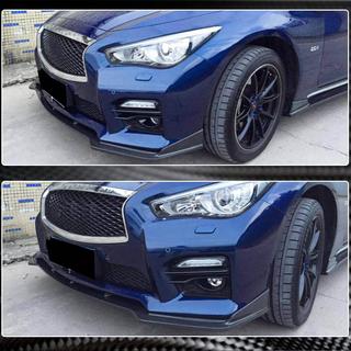 Kolfiber frontläpp till främre stötfångaren Lip V2 (för Q50 Sport 2014-2017, Carbon) Infiniti Q50/Q60 2013–2024 foto 3
