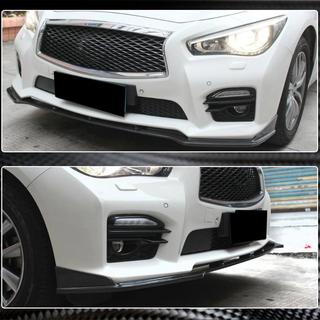 Kolfiber frontläpp till främre stötfångaren Lip V2 (för Q50 Sport 2014-2017, Carbon) Infiniti Q50/Q60 2013–2024 foto 4