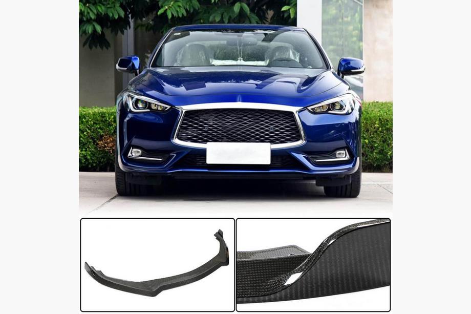 Infiniti Q50/Q60 2013–2024 Frontläpp till främre stötfångare Lip V1 (för Q60 2016-2022, kolfiber) Foto 1