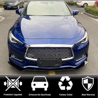 Frontläpp till stötfångare Lip V2 (för Q60 2016-2022, kolfiber) Infiniti Q50/Q60 2013–2024 foto 2