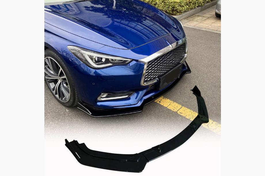 Infiniti Q50/Q60 2013–2024 Frontläpp till stötfångare Lip V2 (för Q60 2016-2022, kolfiber) Image