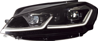 Volkswagen Golf 7/E-Golf 2012–2020 Strålkastare fram med moduler Silver FullLed Style (2012-2017, set 2 st) foto 1