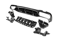 Mercedes E-klass W213 2016–2023 Bakre diffuser med avgasändrör E63-Design Silver (för AMG/AMG-Line 2016-2020) foto 2
