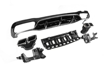 Mercedes E-klass W213 2016–2023 Bakre diffuser med avgasändrör E63-Design Silver (för AMG/AMG-Line 2016-2020) foto 3