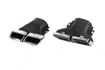 Mercedes E-klass W213 2016–2023 Bakre diffuser med avgasändrör E63-Design Silver (för AMG/AMG-Line 2016-2020) foto 5