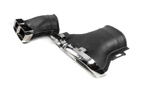Mercedes E-klass W213 2016–2023 Bakre diffuser med avgasändrör E63-Design Silver (för AMG/AMG-Line 2016-2020) foto 6