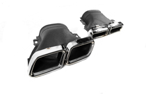 Mercedes E-klass W213 2016–2023 Bakre diffuser med avgasändrör E63-Design Silver (för AMG/AMG-Line 2016-2020) foto 7
