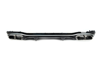 Mercedes E-klass W213 2016–2023 Bakdiffusor med avgasändrör E63-Desgin Silver (för AMG/AMG-Line 2020-2024) foto 1