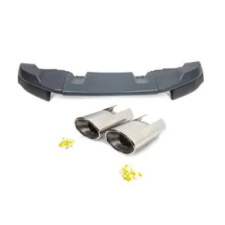 Bakre stötfångardiffusor med avgasändrör (ABS-plast, för lackering) Land Rover Freelander II 2006–2014